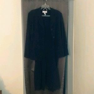 Navy pinstripe pant suit